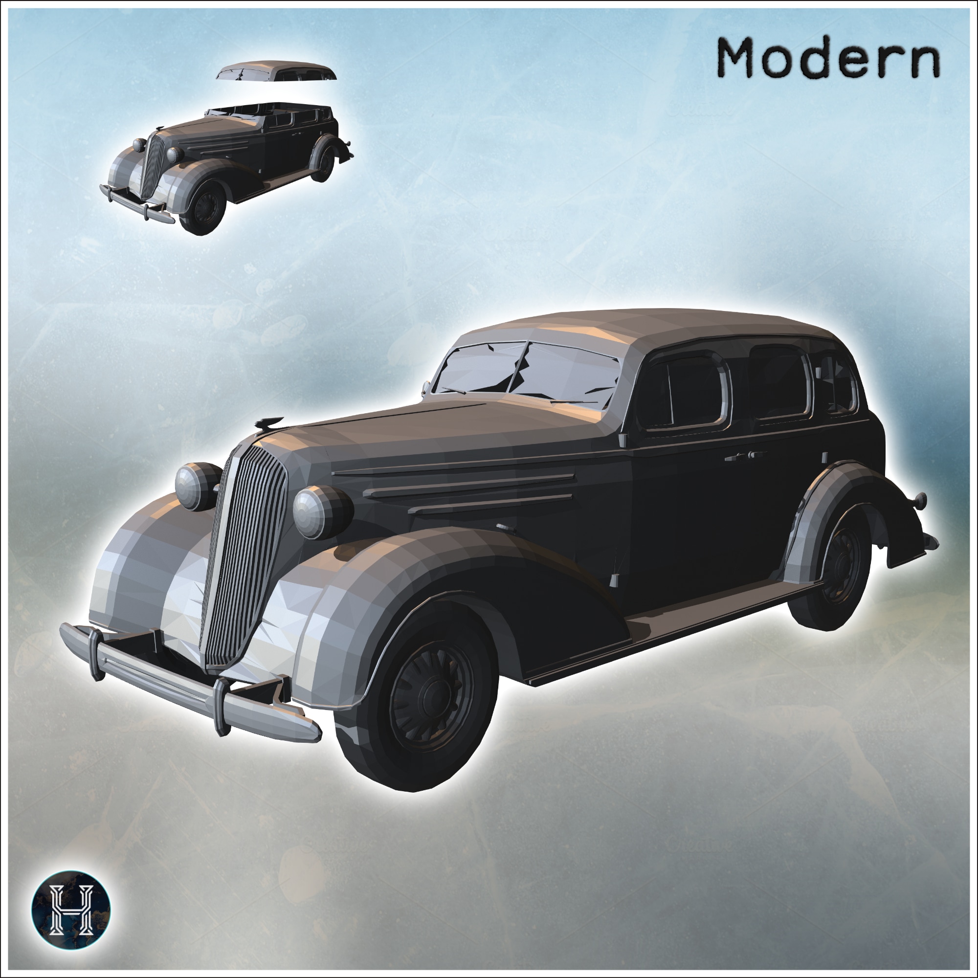 Chevrolet Master Deluxe 1936 sedan car (13) - Modern WW2 WW1 World War Diaroma Wargaming RPG Mini Hobby